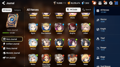 [GLOBAL][INSTANT] Epic 7 Seven 1ML 4LIM Silver Blade Aramintha Rimuru+artifact +Benimaru Jack Festive Eda + ML pulls + 20 Speed + Name Starter Account-Mobile Games Starter