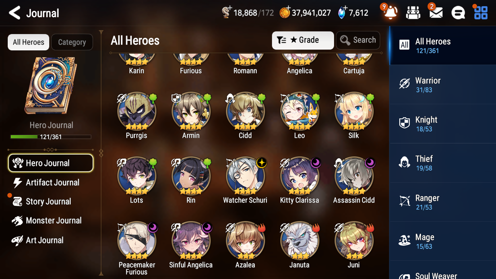 [GLOBAL][INSTANT] Epic 7 Seven 2ML 1LIM Dark Corvus Silver Blade Aramintha Rimuru+artifact + ML pulls + 20 Speed + Name Starter Account-Mobile Games Starter