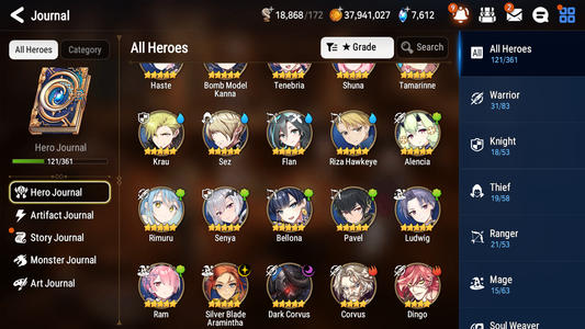 [GLOBAL][INSTANT] Epic 7 Seven 2ML 1LIM Dark Corvus Silver Blade Aramintha Rimuru+artifact + ML pulls + 20 Speed + Name Starter Account-Mobile Games Starter