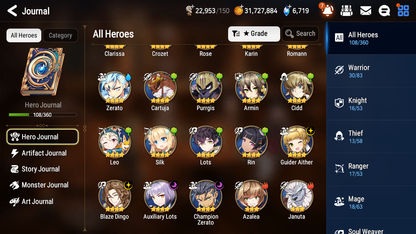 [GLOBAL][INSTANT] Epic 7 Seven 2ML 1LIM Edward Briar Witch Iseria + ML pulls + 20 Speed + Name Starter Account-Mobile Games Starter