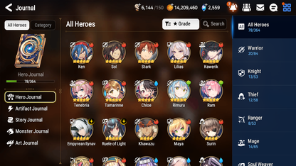 [GLOBAL][INSTANT] Epic 7 Seven 2ML 1LIM Empyrean Ilynav Rimuru Ruele of light + ML pulls + 20 Speed + Name Starter Account-Mobile Games Starter