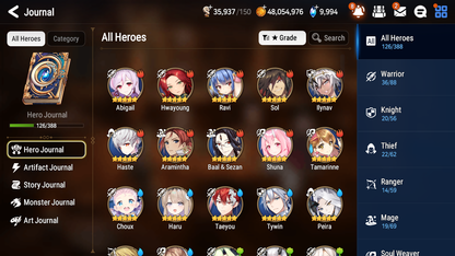 [GLOBAL][INSTANT] Epic 7 Seven 2ML 1LIM Haru Lone Crescent Bellona Silver Blade Aramintha Diene + 72ML pulls + 3x 20 Speed + Luna Skin + Name Starter Account-Mobile Games Starter