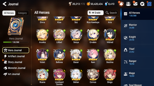 [GLOBAL][INSTANT] Epic 7 Seven 2ML 1LIM Haru+artifact Belian Lionheart Cermia + 55ML pulls mystics + 3x 20 Speed + 4 Sets Gear + Luna Skin + Name Starter Account-Mobile Games Starter