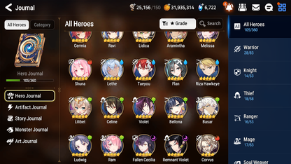 [GLOBAL][INSTANT] Epic 7 Seven 2ML 1LIM Lethe + Fallen Cecilia Remnant Violet + ML pulls + 20 Speed + Name Starter Account-Mobile Games Starter