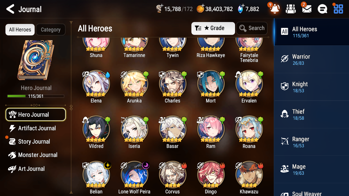 [GLOBAL][INSTANT] Epic 7 Seven 2ML 1LIM Lone Wolf Peira Fairytale Tenebria Belian + ML pulls + 20 Speed + Name Starter Account-Mobile Games Starter