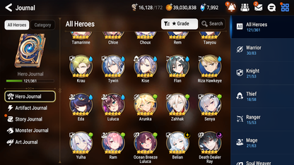 [GLOBAL][INSTANT] Epic 7 Seven 2ML 2LIM Belian Ray Rem Ocean Breeze Luluca + ML pulls + 20 Speed + Name Starter Account-Mobile Games Starter