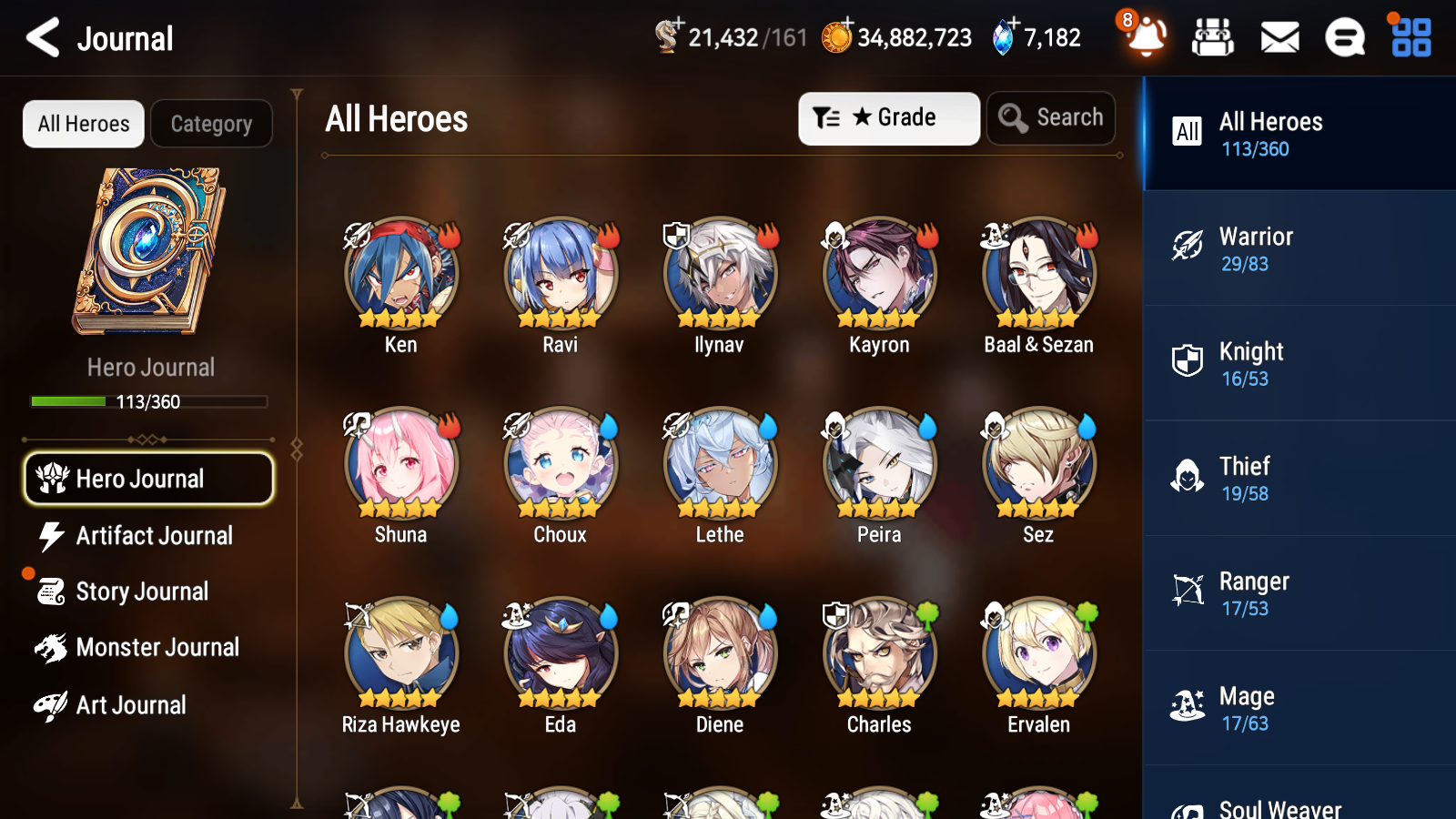 [GLOBAL][INSTANT] Epic 7 Seven 2ML 2LIM Lone Wolf Peira Lethe Diene Judge Kise + ML pulls + 20 Speed + Name Starter Account-Mobile Games Starter