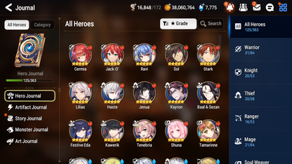 [GLOBAL][INSTANT] Epic 7 Seven 2ML 3LIM Festive Eda Amid Fallen Cecilia Jack Death Dealer Ray + ML pulls+ 20 Speed + Name Starter Account-Mobile Games Starter