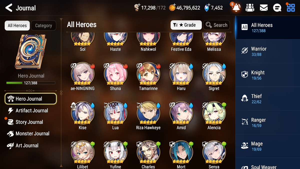 [GLOBAL][INSTANT] Epic 7 Seven 2ML 3LIM Haru+artifact Straze Lionheart Cermia Amid Festive Eda + 52ML pulls + 3x 20 Speed+ Luna Skin Starter Account-Mobile Games Starter