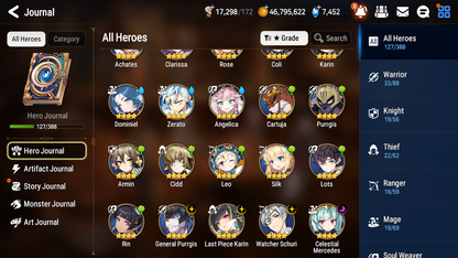 [GLOBAL][INSTANT] Epic 7 Seven 2ML 3LIM Haru+artifact Straze Lionheart Cermia Amid Festive Eda + 52ML pulls + 3x 20 Speed+ Luna Skin Starter Account-Mobile Games Starter