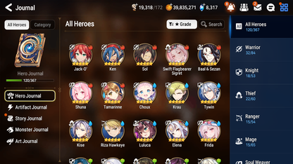 [GLOBAL][INSTANT] Epic 7 Seven 2ML 3LIM Swift Flagbearer Sigret Frida Conqueror Lilias Mediator Kawerik Jack + 40ML pulls + 20 Speed +Name Starter Account-Mobile Games Starter