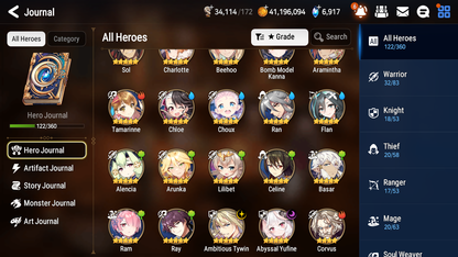 [GLOBAL][INSTANT] Epic 7 Seven 2ML Abyssal Yufine Ambitious Tywin+49ML pulls +20 Speed Name Starter Account-Mobile Games Starter