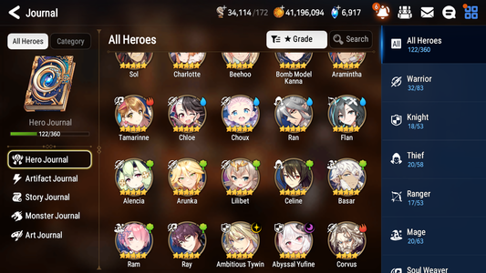 [GLOBAL][INSTANT] Epic 7 Seven 2ML Abyssal Yufine Ambitious Tywin+49ML pulls +20 Speed Name Starter Account-Mobile Games Starter