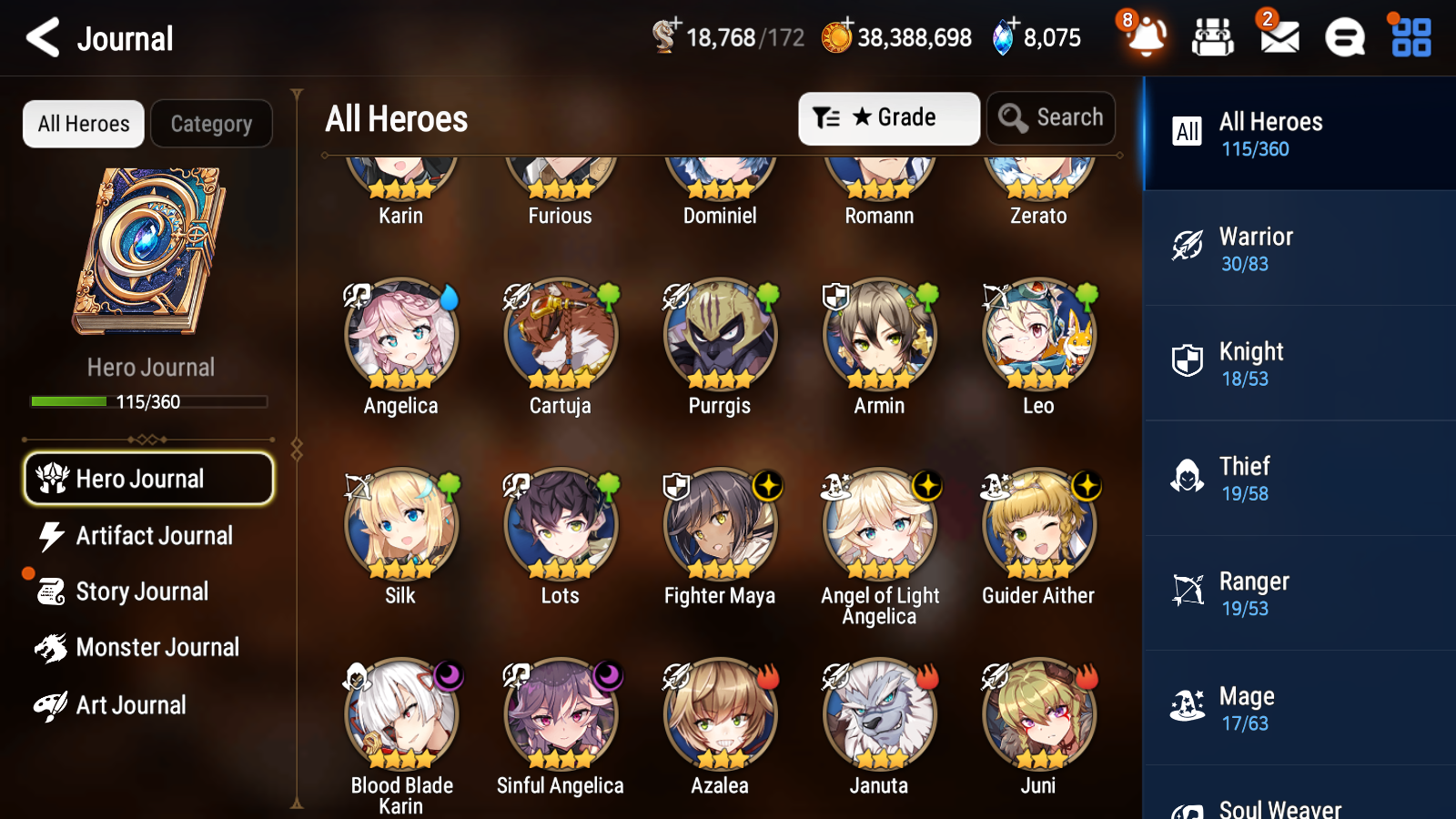 [GLOBAL][INSTANT] Epic 7 Seven 2ML Astromancer Elena Operator Sigret Angel Angelica + 40ML pulls + 20 Speed Starter Account-Mobile Games Starter