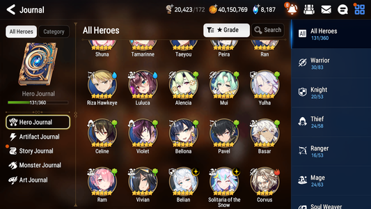 [GLOBAL][INSTANT] Epic 7 Seven 2ML Belian Solitaria Angel Angelica + 41ML pulls + 20 Speed + Name Starter Account-Mobile Games Starter