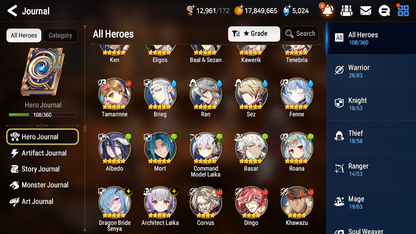 [GLOBAL][INSTANT] Epic 7 Seven 2ML Dragon Bride Senya Albedo Laika + 38ML pulls +20 Speed + Name Starter Account-Mobile Games Starter