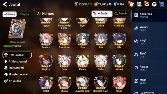 [GLOBAL][INSTANT] Epic 7 Seven 2ML Empyrean Ilynav Remnant Violet + 49ML pulls +20 Speed +Name Starter Account-Mobile Games Starter