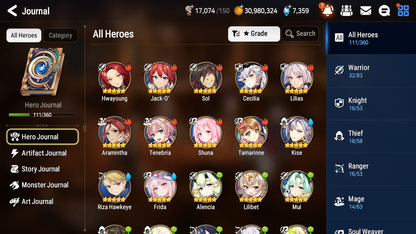 [GLOBAL][INSTANT] Epic 7 Seven 2ML Frida Bystander Hwayoung Ambitious Tywin + ML pulls + 20 Speed + Name Starter Account-Mobile Games Starter