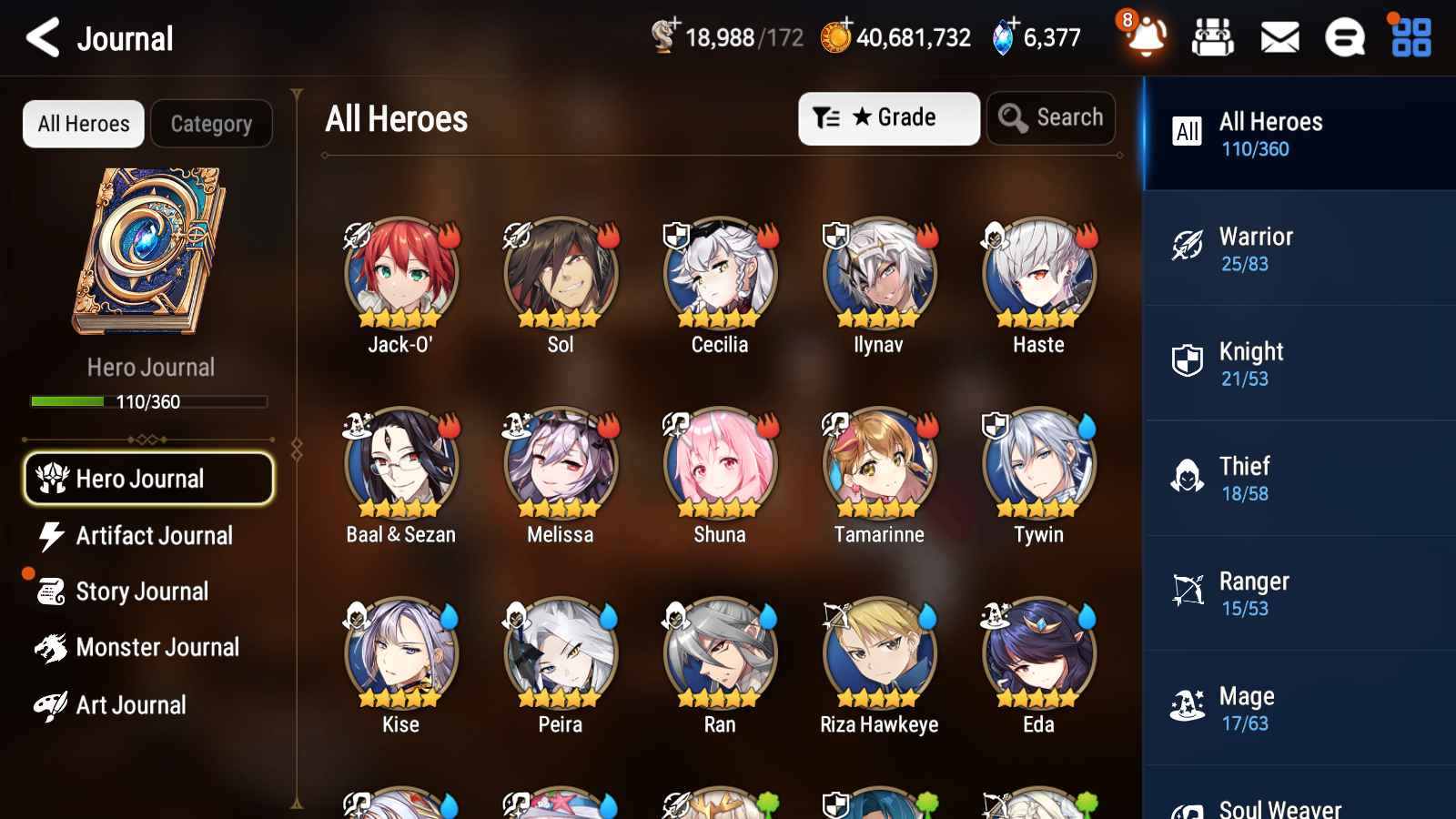 [GLOBAL][INSTANT] Epic 7 Seven 2ML Frida+art Ambitious Tywin Closer Charles Jack + 41ML pulls + 20 Speed +Name Starter Account-Mobile Games Starter