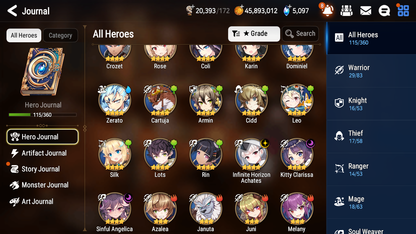 [GLOBAL][INSTANT] Epic 7 Seven 2ML Frida+art Top Model Luluca Last Rider Krau + 45ML pulls + 20 Speed Starter Account-Mobile Games Starter