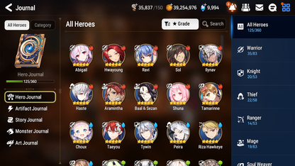 [GLOBAL][INSTANT] Epic 7 Seven 2ML Lone Crescent Bellona Silver Blade Aramintha Diene + 58ML pulls + 20 Speed + Name Starter Account-Mobile Games Starter