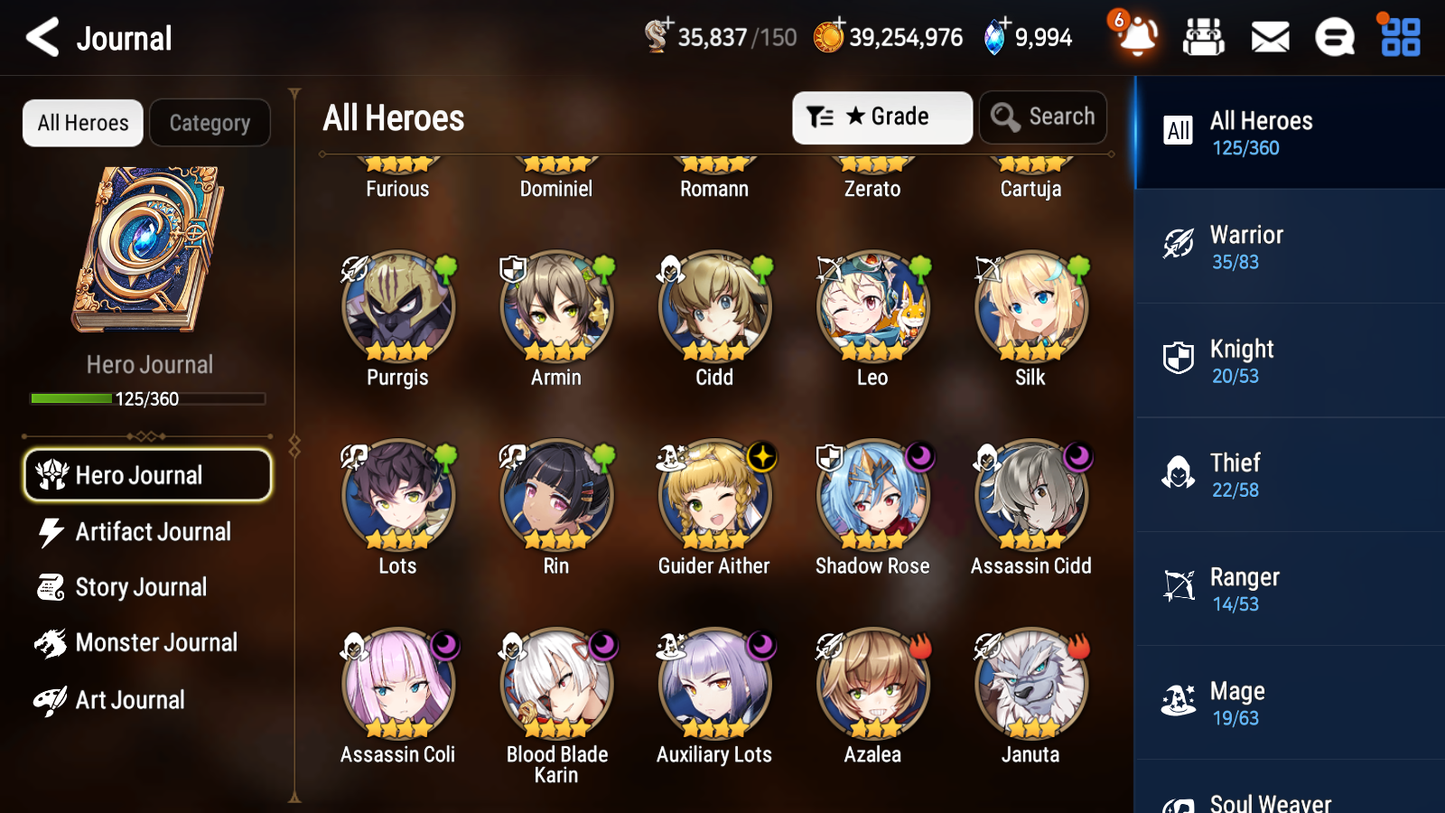 [GLOBAL][INSTANT] Epic 7 Seven 2ML Lone Crescent Bellona Silver Blade Aramintha Diene + 58ML pulls + 20 Speed + Name Starter Account-Mobile Games Starter