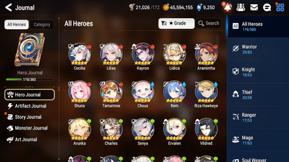[GLOBAL][INSTANT] Epic 7 Seven 2ML Maid Chloe Martial Artist Ken+ Rem + 40ML pulls + 20 Speed Starter Account-Mobile Games Starter