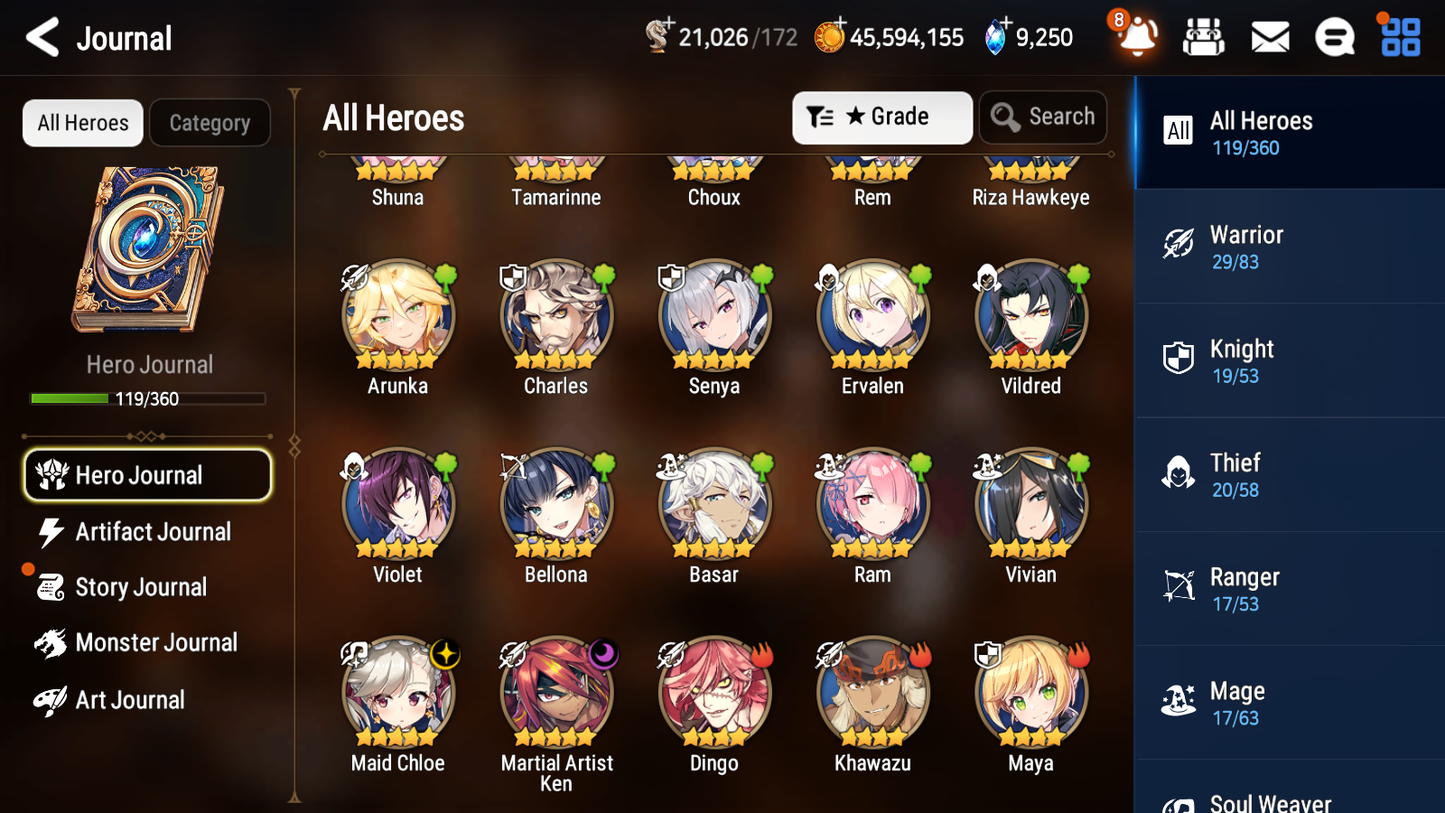 [GLOBAL][INSTANT] Epic 7 Seven 2ML Maid Chloe Martial Artist Ken+ Rem + 40ML pulls + 20 Speed Starter Account-Mobile Games Starter