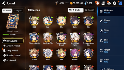 [GLOBAL][INSTANT] Epic 7 Seven 2ML Ruele Operator Sigret Jack + Mystics ML pulls + 20 Speed Starter Account-Mobile Games Starter