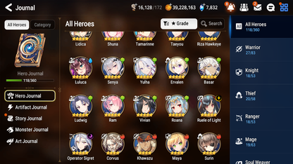 [GLOBAL][INSTANT] Epic 7 Seven 2ML Ruele Operator Sigret Jack + Mystics ML pulls + 20 Speed Starter Account-Mobile Games Starter