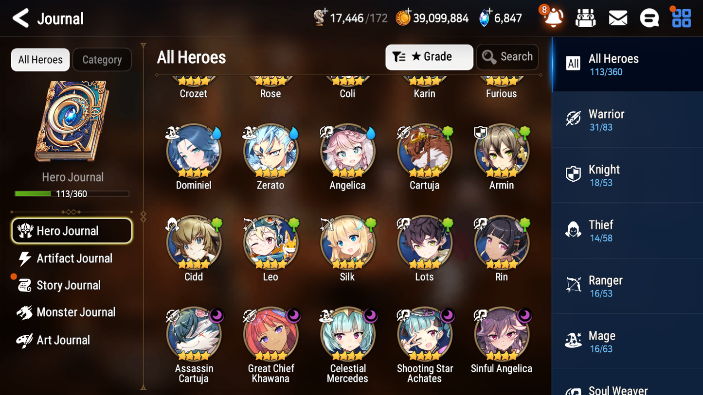 [GLOBAL][INSTANT] Epic 7 Seven 3ML 1LIM New Moon Luna Navy Captain Landy Little Queen Charlotte Byblis+art + ML pulls Mystics+ 20 Speed Name Starter Account-Mobile Games Starter