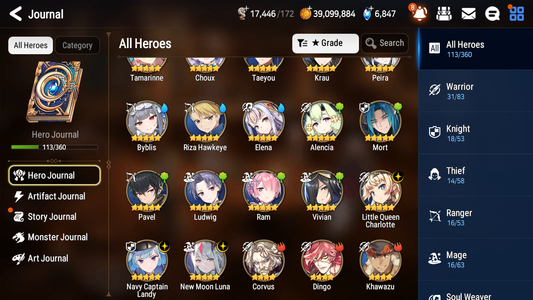 [GLOBAL][INSTANT] Epic 7 Seven 3ML 1LIM New Moon Luna Navy Captain Landy Little Queen Charlotte Byblis+art + ML pulls Mystics+ 20 Speed Name Starter Account-Mobile Games Starter