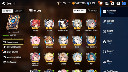 [GLOBAL][INSTANT] Epic 7 Seven 3ML 3LIM Sea Phantom Politis Dragon Bride Senya Apocalypse Ravi Rimuru Tenebria Perfumer Byblis Angel Angelica + Mystics ML pulls + 20 Speed Starter Account-Mobile Games Starter