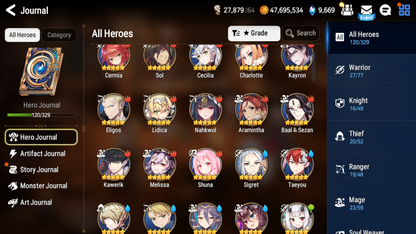 [GLOBAL][INSTANT] Epic 7 Seven 3ML Abyssal Yufine Flan Ray + ML Mystics pulls Starter Account-Mobile Games Starter