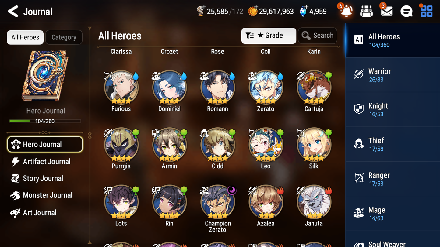 [GLOBAL][INSTANT] Epic 7 Seven 3ML Abyssal Yufine Lionheart Cermia Apocalypse Ravi+ ML pulls + 20 Speed + Name Starter Account-Mobile Games Starter