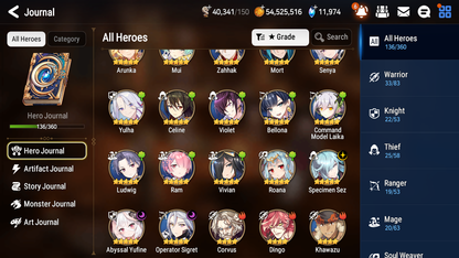 [GLOBAL][INSTANT] Epic 7 Seven 3ML Abyssal Yufine Operator Sigret Sez + 72ML pulls 2550 mystics+20 Speed + Name Starter Account-Mobile Games Starter