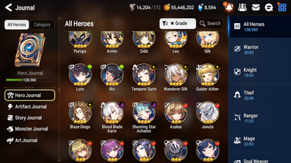 [GLOBAL][INSTANT] Epic 7 Seven 3ML Abyssal Yufine Top Model Luluca Kayron + 61ML pulls + 20 Speed + Name Starter Account-Mobile Games Starter