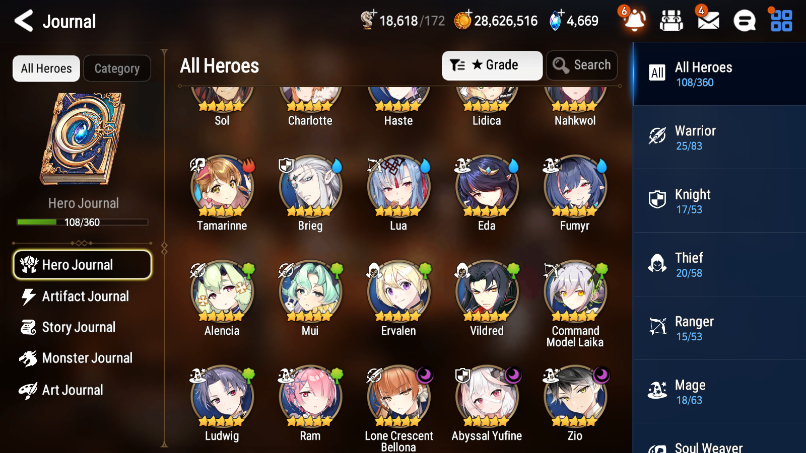 [GLOBAL][INSTANT] Epic 7 Seven 3ML Abyssal Yufine Zio Lone Crescent Bellona + ML pulls + 20 Speed + Name Starter Account-Mobile Games Starter