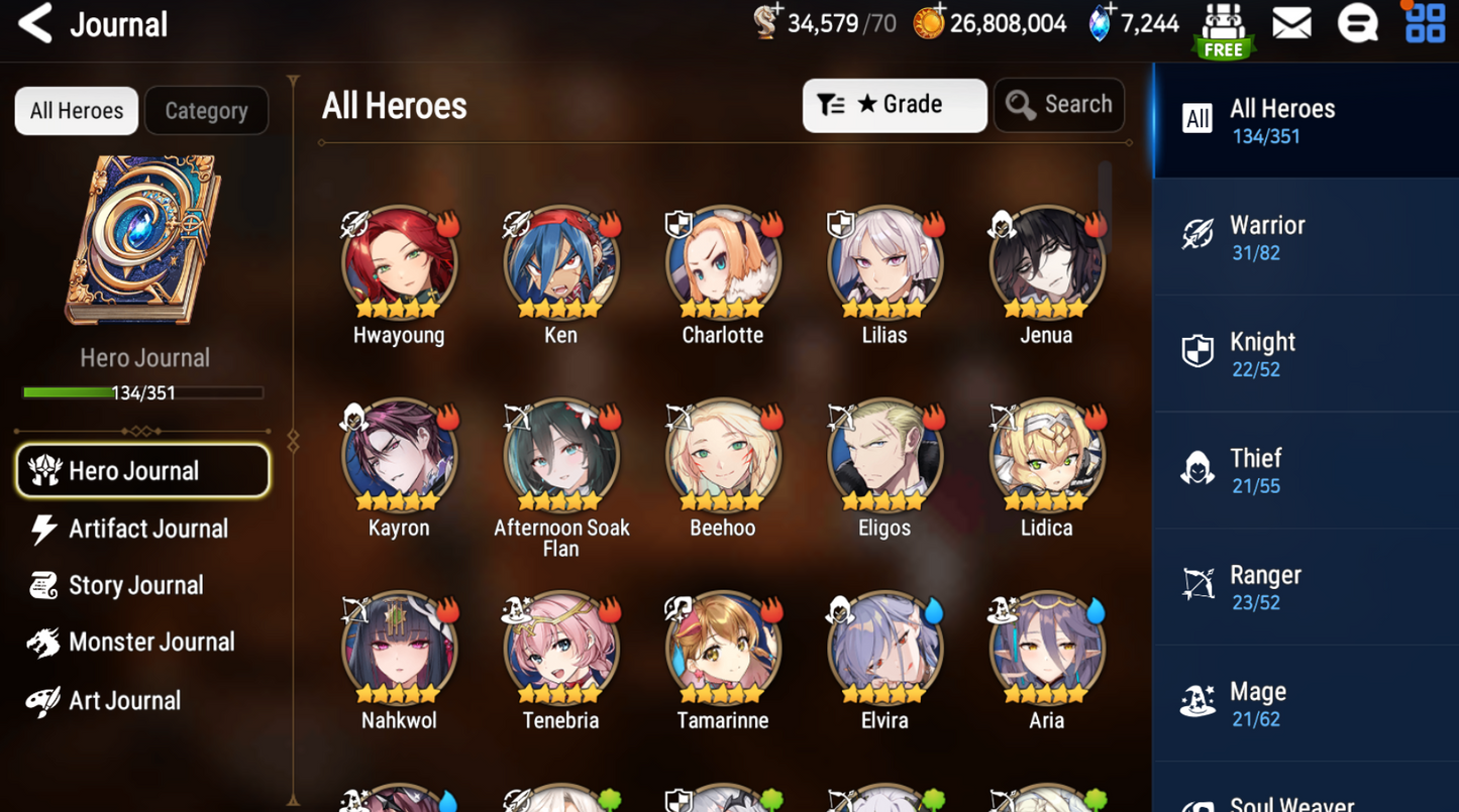 [GLOBAL][INSTANT] Epic 7 Seven 3ML Afternoon Soak Flan Belian Solitaria Ruele + ML pulls + Name Starter Account-Mobile Games Starter