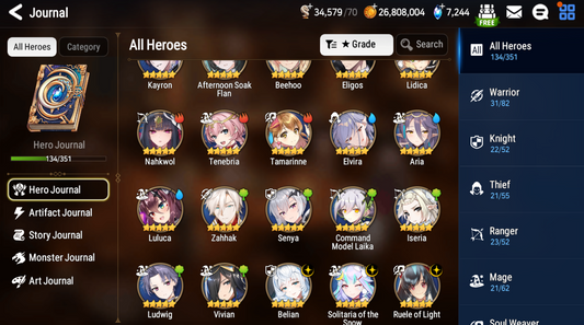 [GLOBAL][INSTANT] Epic 7 Seven 3ML Afternoon Soak Flan Belian Solitaria Ruele + ML pulls + Name Starter Account-Mobile Games Starter