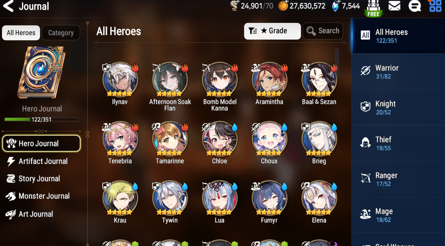 [GLOBAL][INSTANT] Epic 7 Seven 3ML Afternoon Soak Flan Straze Apocalypse Ravi Eternal Wanderer Ludwig + ML pulls + Name Starter Account-Mobile Games Starter