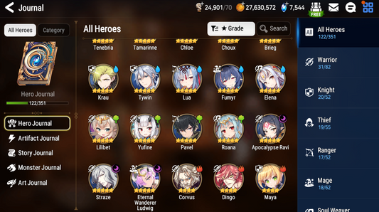 [GLOBAL][INSTANT] Epic 7 Seven 3ML Afternoon Soak Flan Straze Apocalypse Ravi Eternal Wanderer Ludwig + ML pulls + Name Starter Account-Mobile Games Starter