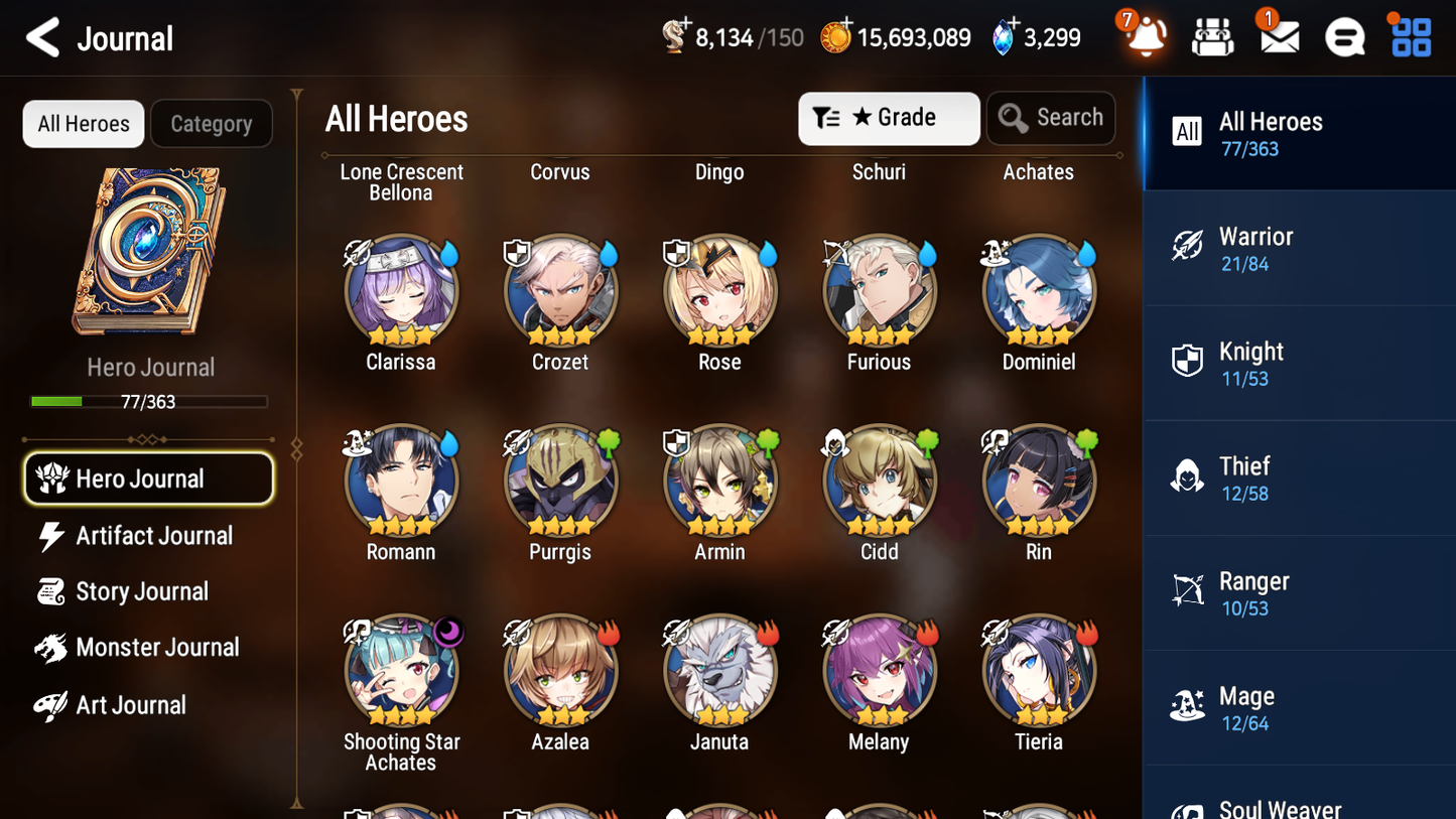 [GLOBAL][INSTANT] Epic 7 Seven 3ML Ambitious Tywin Ruele of light + ML pulls + 20 Speed + Name Starter Account-Mobile Games Starter