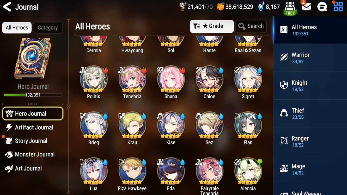 [Global][INSTANT] Epic 7 Seven 3ML Architect Laika Fairytale Tenebria Designer Lilibet Last Rider Krau + ML pulls + Name Starter Account-Mobile Games Starter