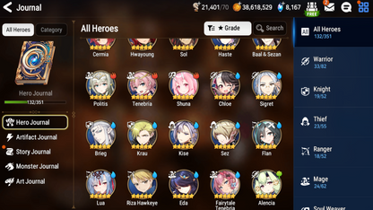 [Global][INSTANT] Epic 7 Seven 3ML Architect Laika Fairytale Tenebria Designer Lilibet Last Rider Krau + ML pulls + Name Starter Account-Mobile Games Starter