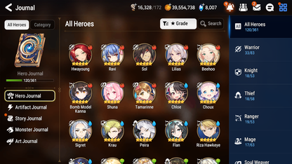 [GLOBAL][INSTANT] Epic 7 Seven 3ML Belian Top Model Luluca Commander Pavel + ML pulls + 20 Speed + Name Starter Account-Mobile Games Starter