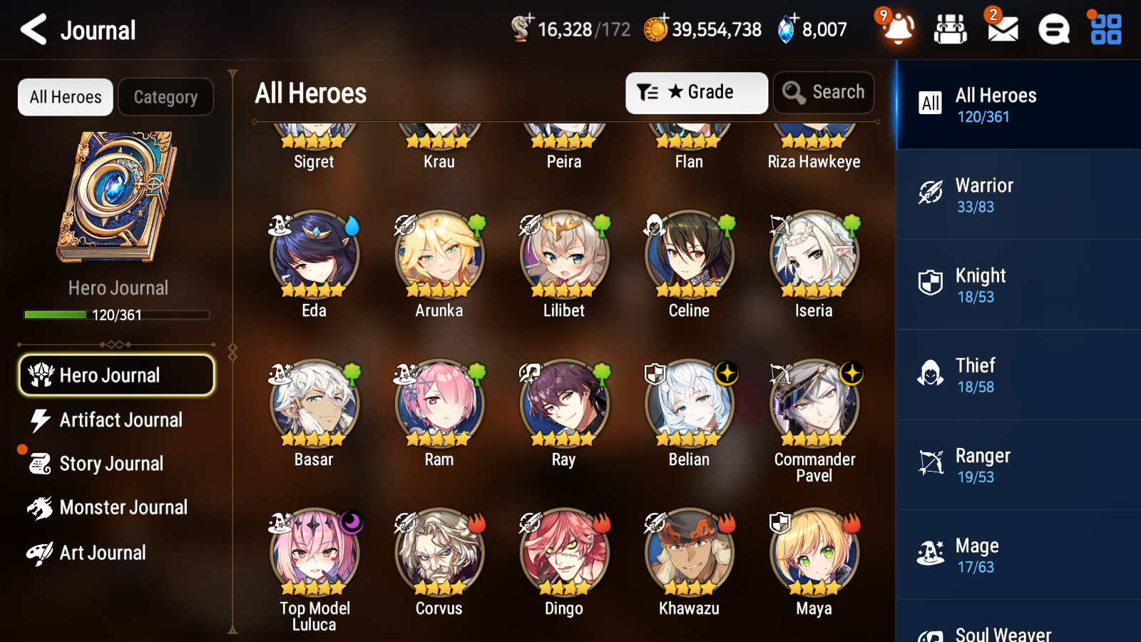 [GLOBAL][INSTANT] Epic 7 Seven 3ML Belian Top Model Luluca Commander Pavel + ML pulls + 20 Speed + Name Starter Account-Mobile Games Starter