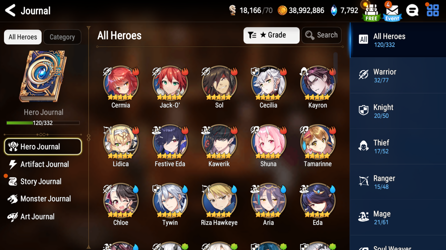 [Global][INSTANT] Epic 7 Seven 3ML Belian Urban Shadow Choux Archdemon's Shadow Jack Festive Eda + Name Starter Account-Mobile Games Starter