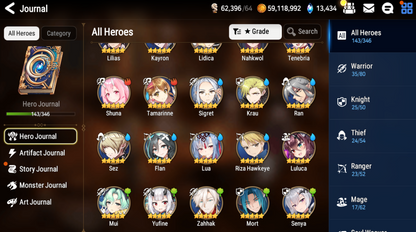 [GLOBAL][INSTANT] Epic 7 Seven 3ML Empyrean Ilynav Apocalypse Ravi Lidica + 68ML pulls 13k skystones 2900 mystics+ Name Starter Account-Mobile Games Starter
