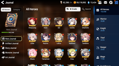 [GLOBAL][INSTANT] Epic 7 Seven 3ML Empyrean Ilynav Apocalypse Ravi Lidica + 68ML pulls 13k skystones 2900 mystics+ Name Starter Account-Mobile Games Starter